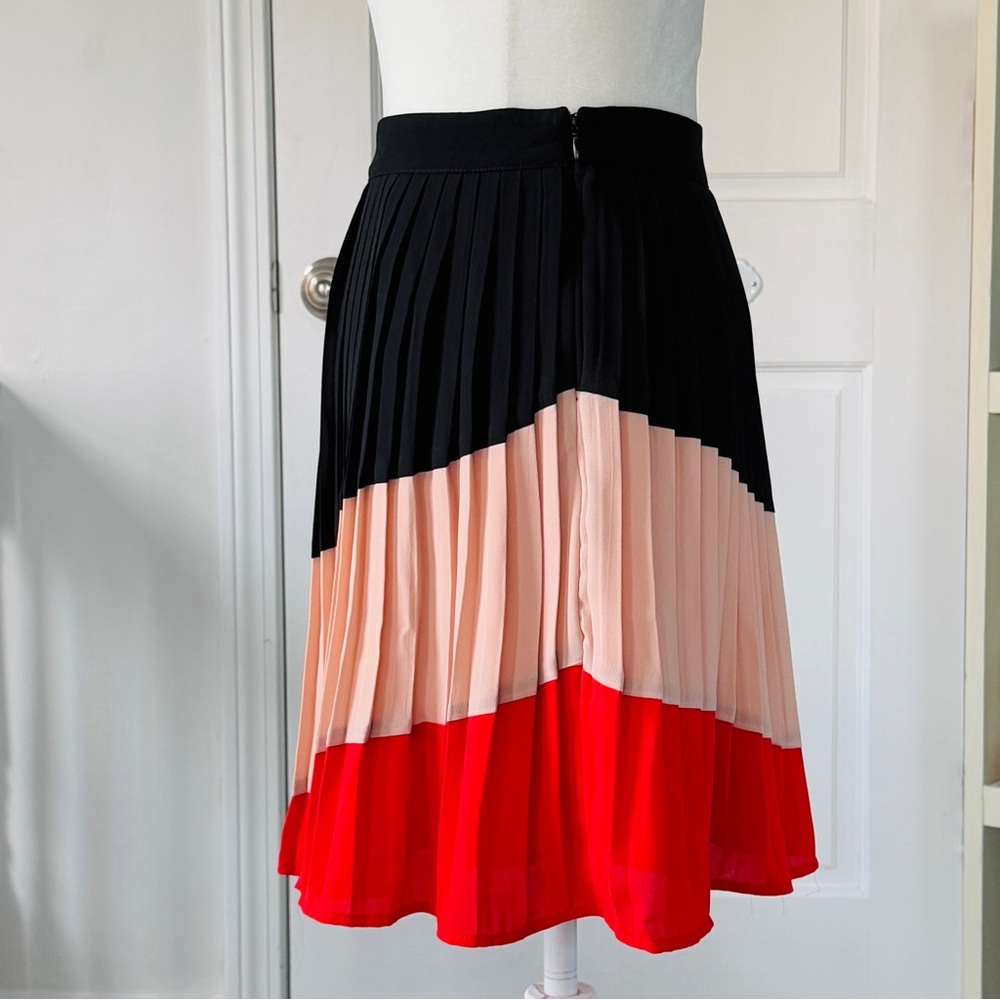 Anthropologie Maeve Sian colorblock pleated skirt (size S) - Picture 2 of 15
